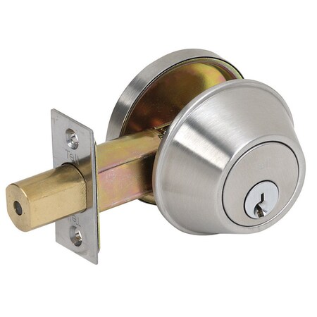 Tell Tell Satin Nickel Steel Single Cylinder Deadbolt CL100055
